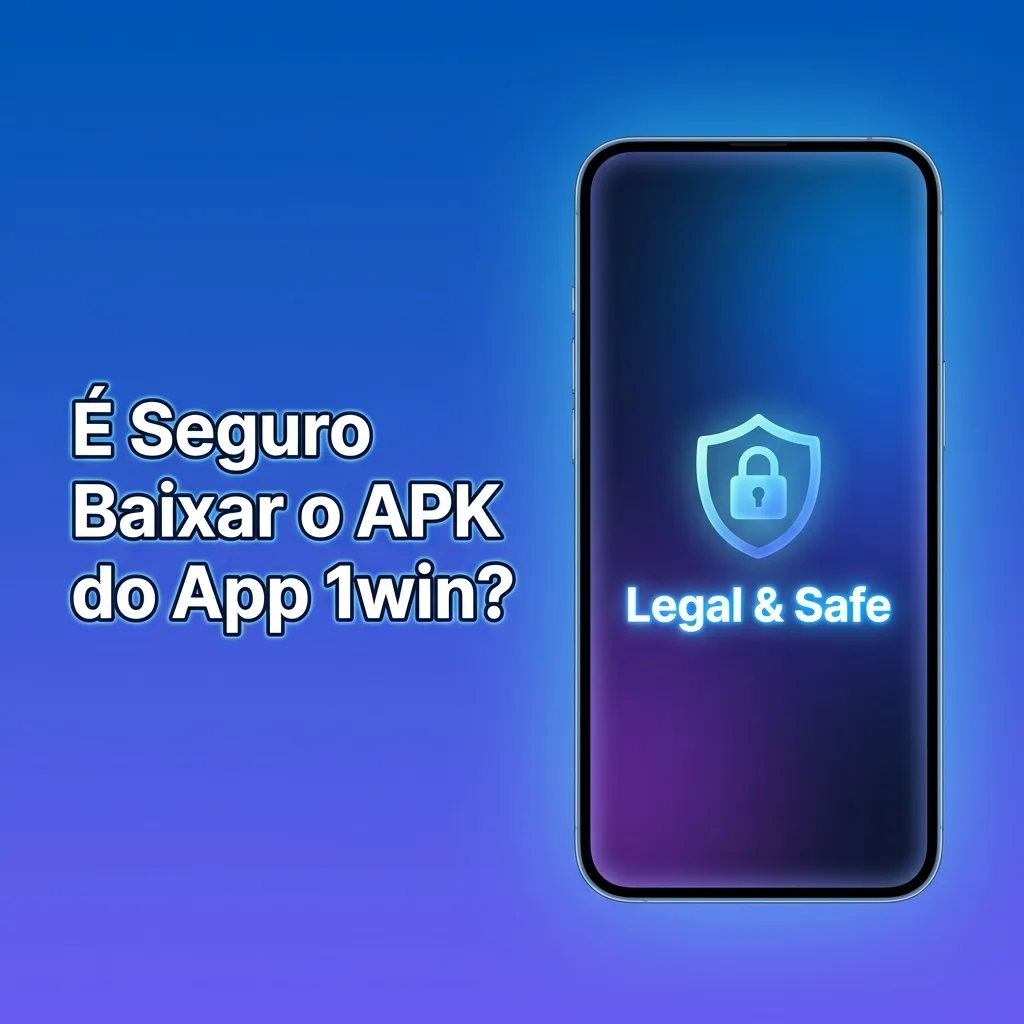 Smartphone exibindo app 1win com ícone de cadeado de segurança e certificado SSL, representando proteção de dados