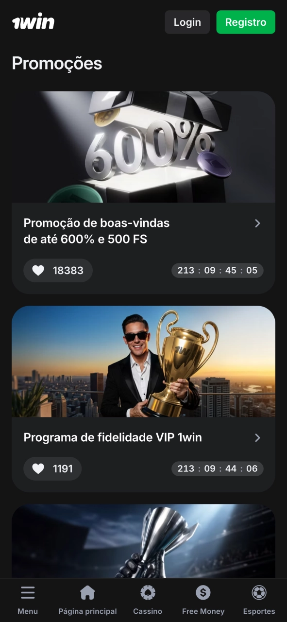 Confira as promoções da 1win e aproveite recompensas extras para jogar.