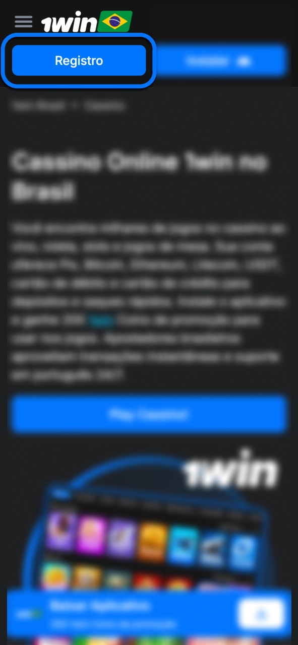 Cadastre-se na 1win em segundos e obtenha acesso imediato aos jogos.