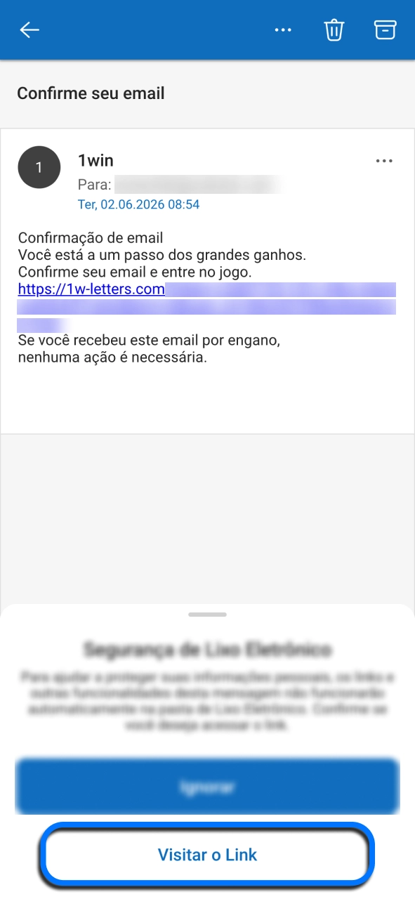 Verifique seu e-mail na 1win e ative sua conta sem demora.