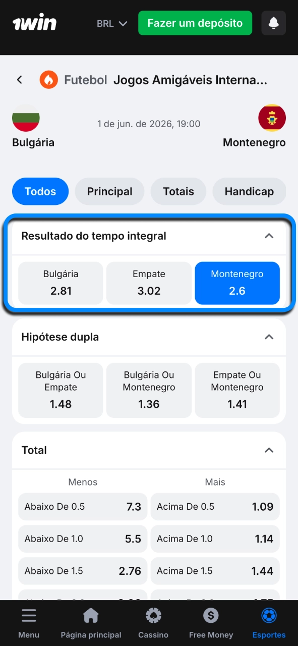 Adicione uma odd na 1win e monte seu bilhete em segundos.