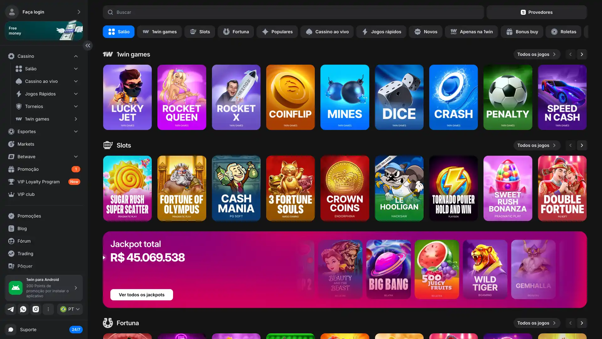 Entre no cassino da 1win e descubra milhares de opções para jogar.